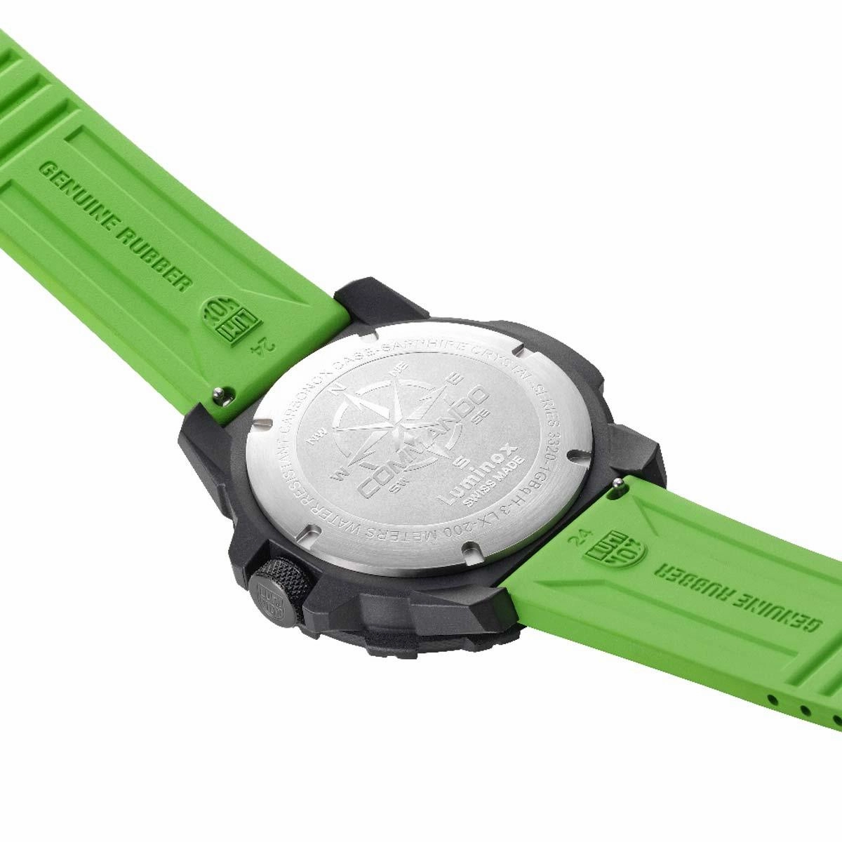 Luminox Men's Swiss Quartz Watch - Commando Raider Compass Green Rubber Strap | 3337