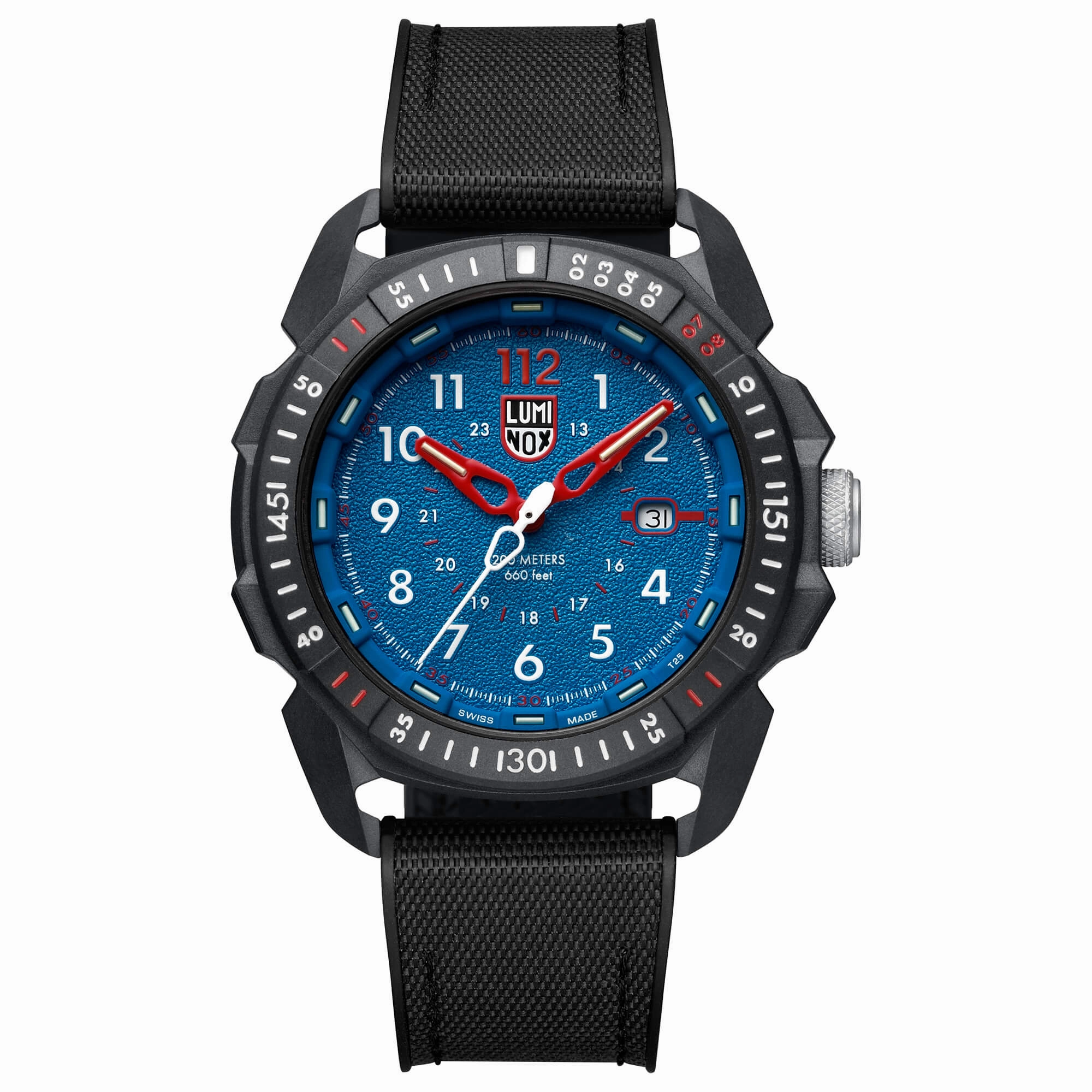 Luminox Men's Swiss Quartz Watch - Ice-Sar Arctic Blue Dial Black Strap Dive | 1003