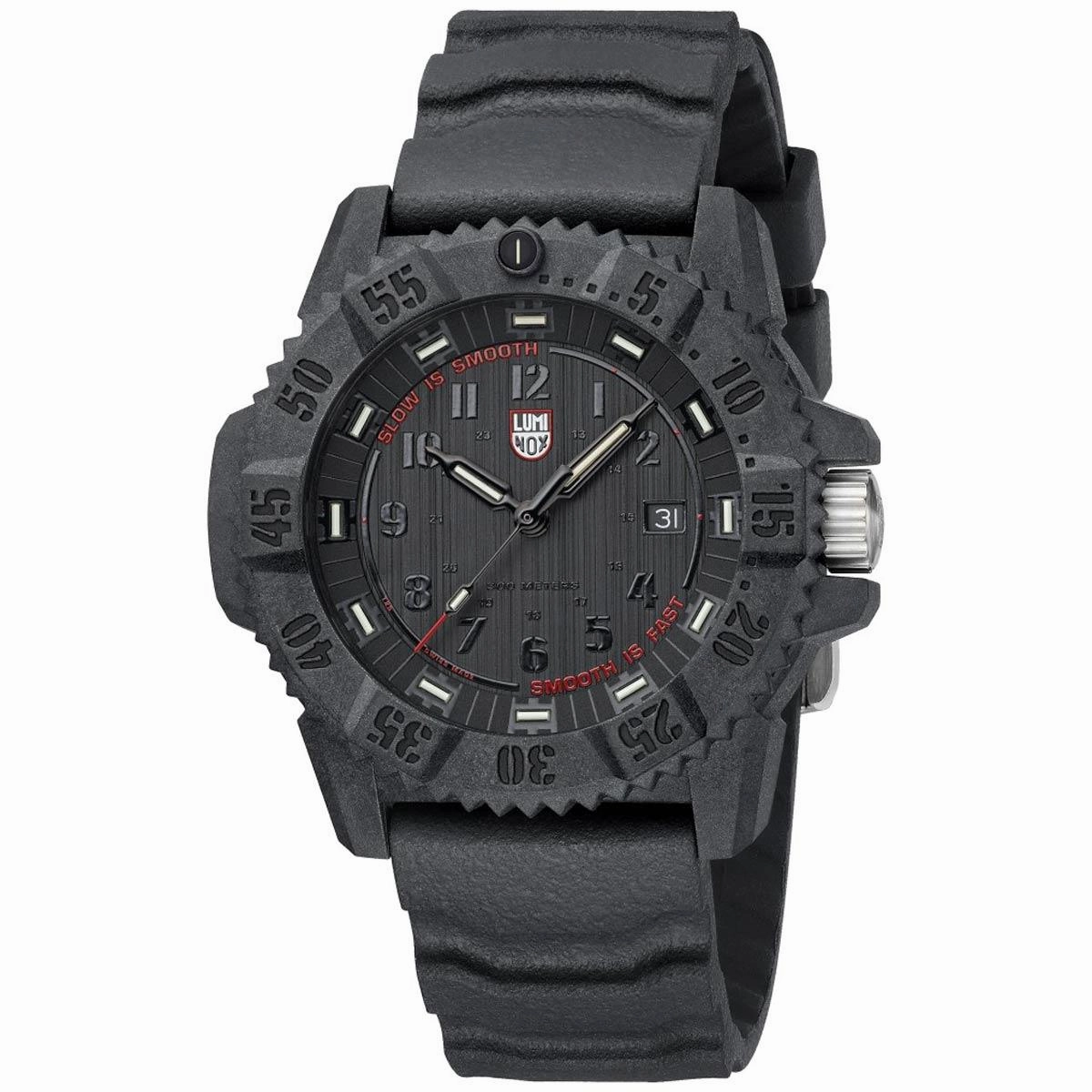 Luminox Men's Swiss Quartz Watch - Master Carbon Seal dark grey strap | 3801.SIS.SET