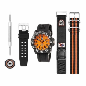 Luminox Men's Swiss Quartz Watch - Navy Seal Orange Dial Black Strap | 3059.SES