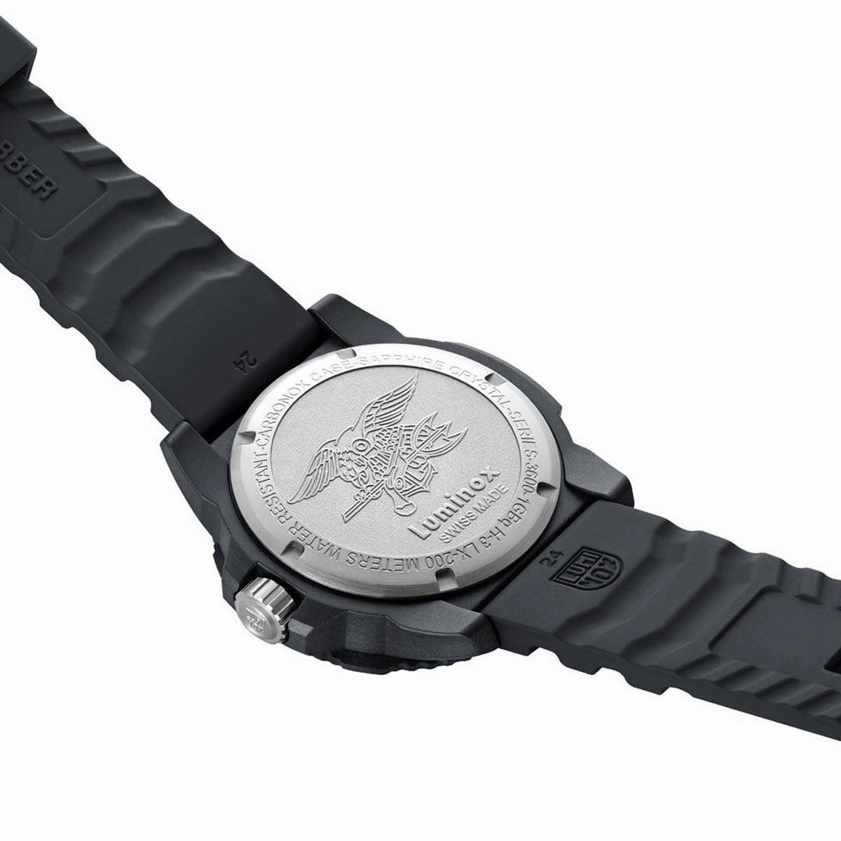 Luminox Men's Swiss Quartz Watch - Navy Seal Rotating Bezel Black Dial Strap | 3615