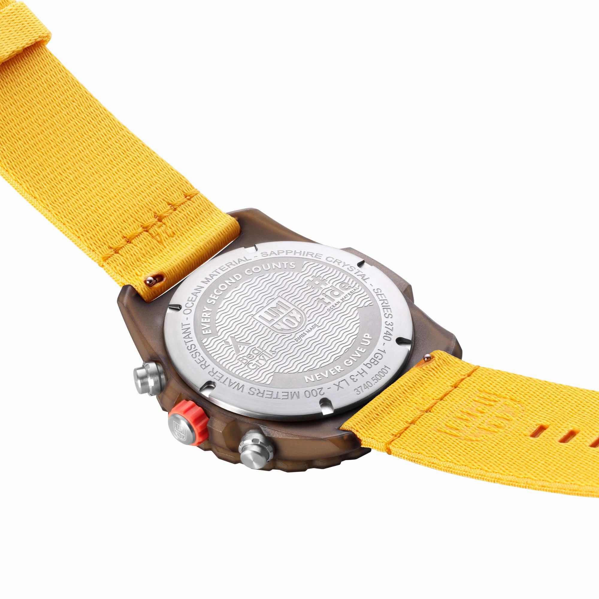 Luminox Men's Watch - Bear Grylls Chrono Rotating Bezel Yellow Strap | XB.3745.ECO