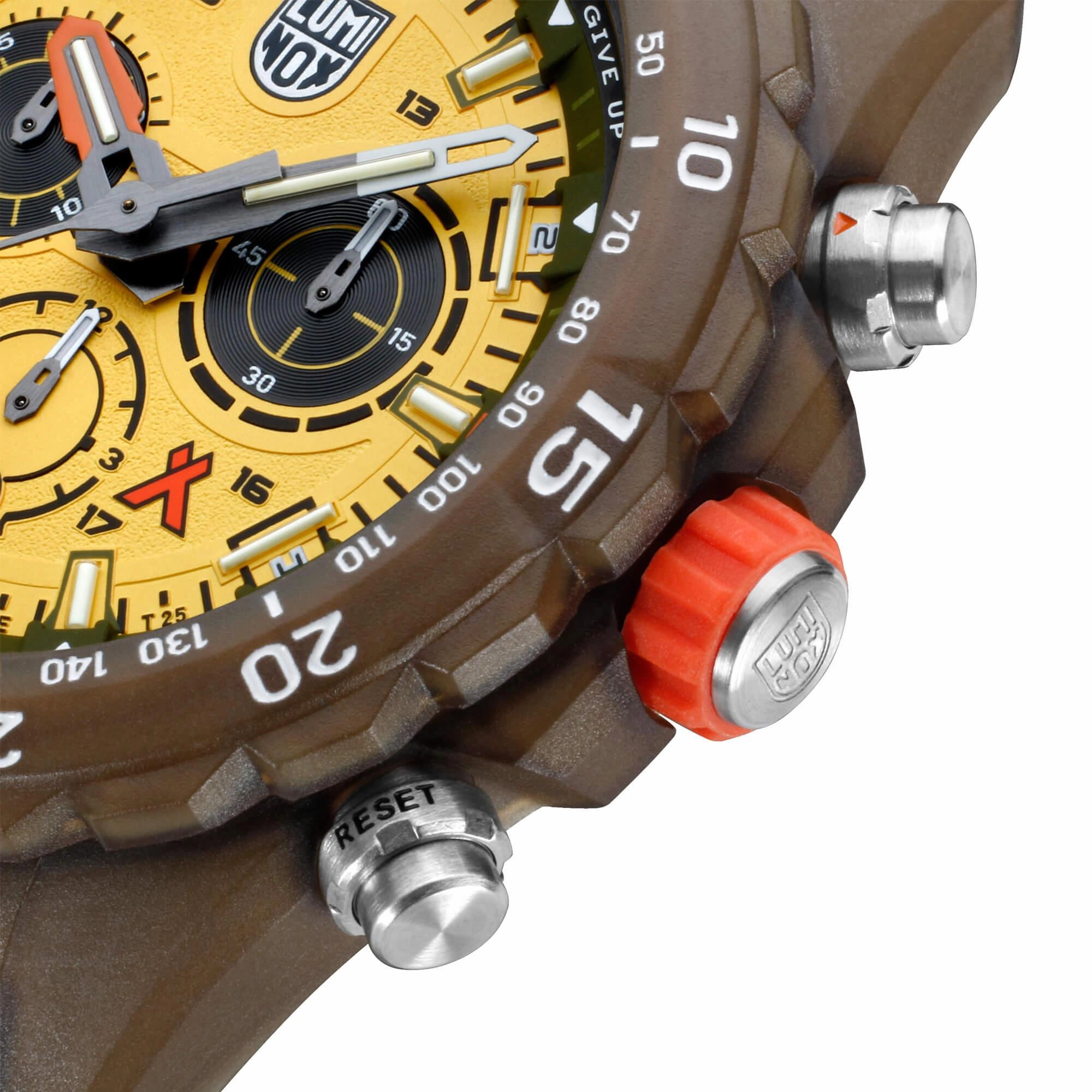 Luminox Men's Watch - Bear Grylls Chrono Rotating Bezel Yellow Strap | XB.3745.ECO