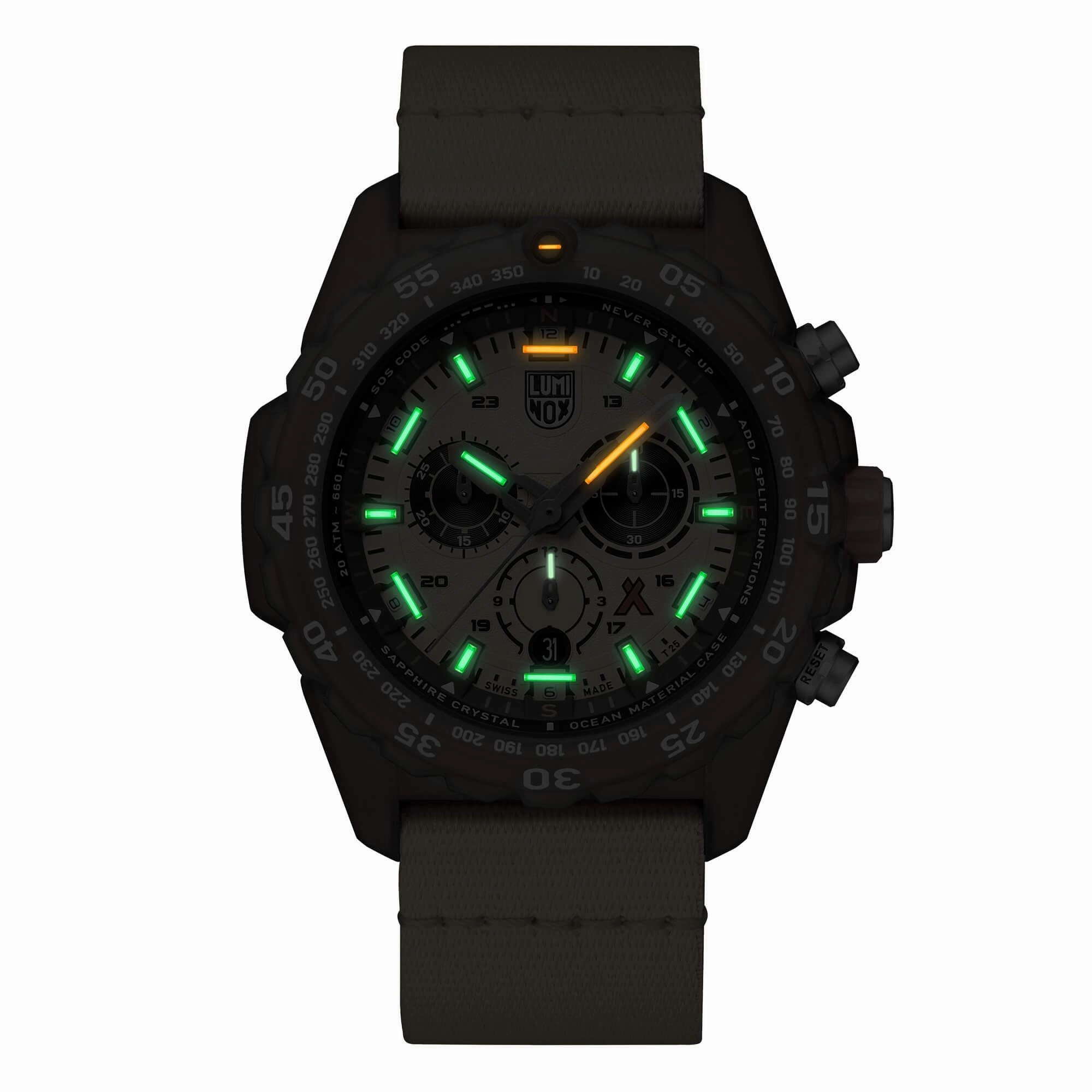 Luminox Men's Watch - Bear Grylls Chrono Rotating Bezel Yellow Strap | XB.3745.ECO