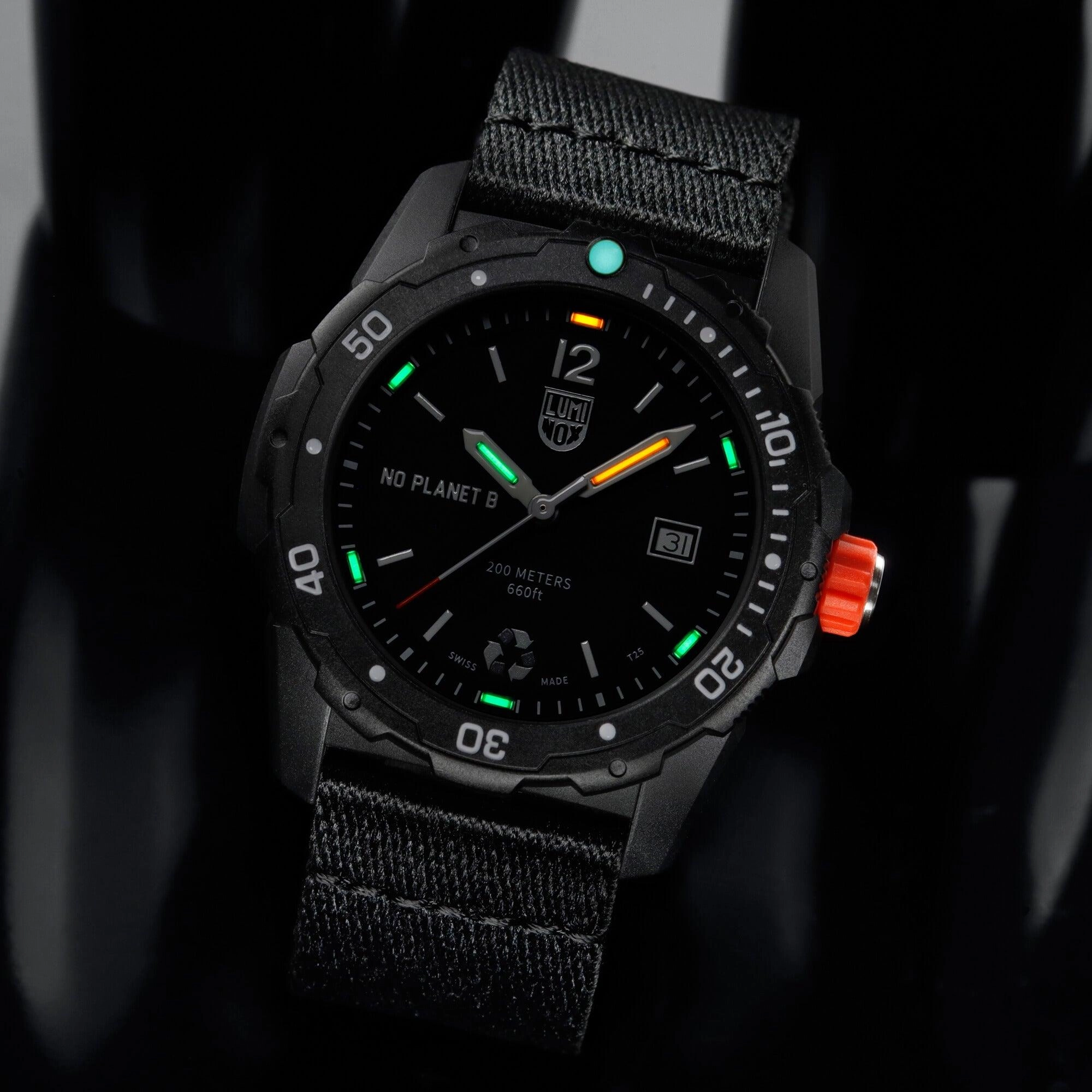 Luminox Men's Watch - Bear Grylls No Planet B Quartz Black Dial Strap | XB.3722.ECO