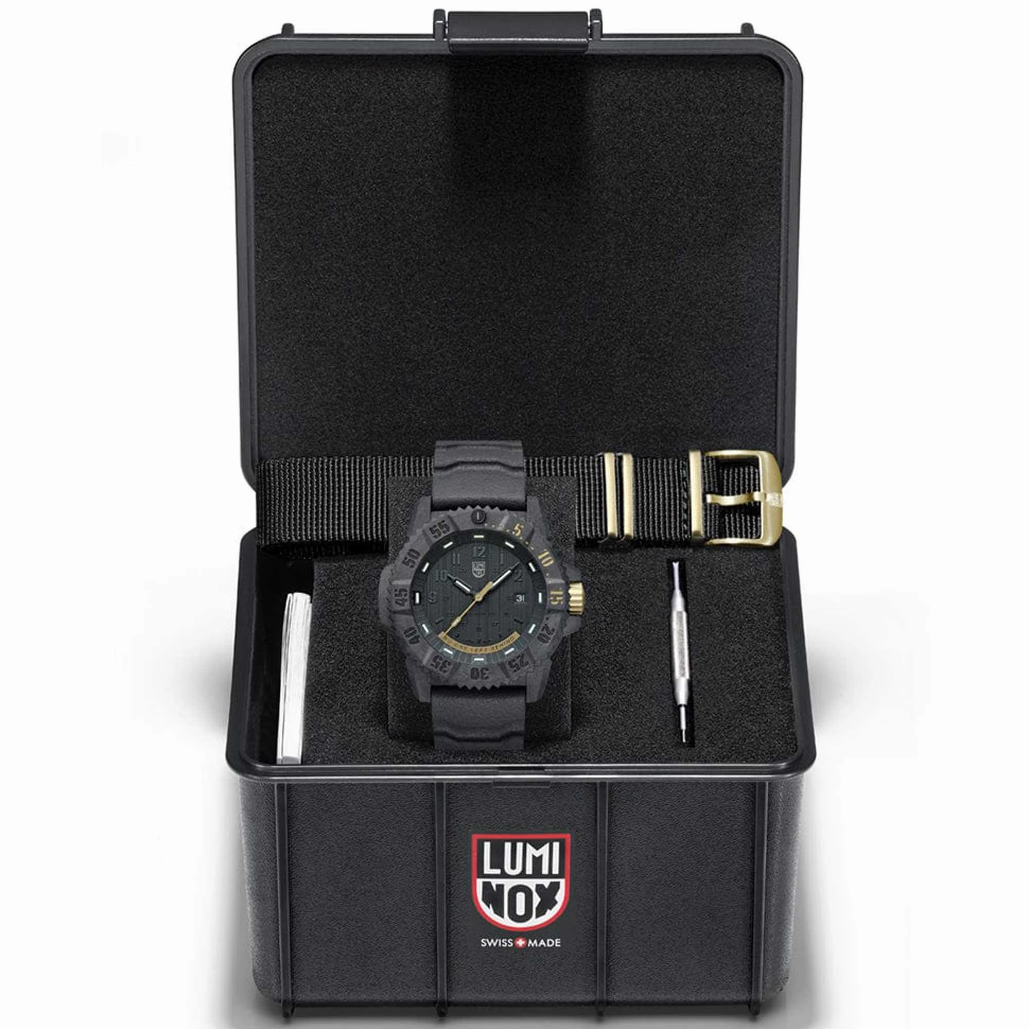 Luminox Men's Watch - Master Carbon Navy Seal Black Dial Strap | XS.3805.NOLB.SET