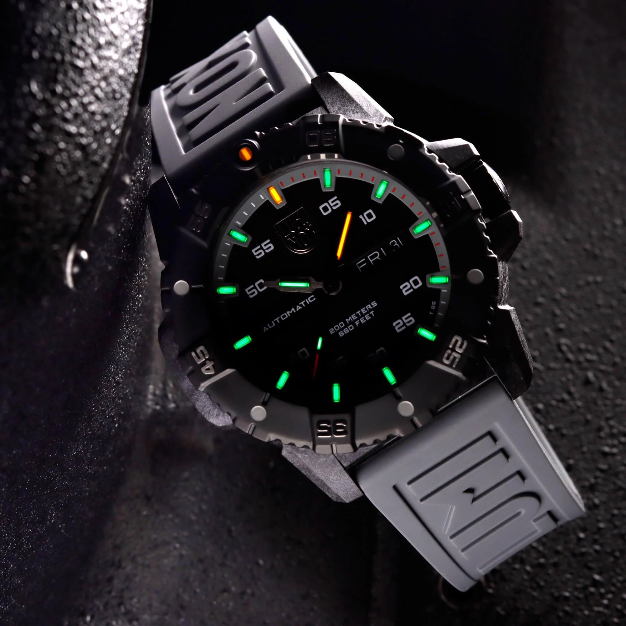 Luminox Men's Watch - Master Carbon Seal Automatic Black Dial Grey Strap | XS.3862