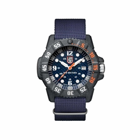 Luminox Men's Watch - Master Carbon Seal Quartz Blue Dial Rubber Strap | 3803.C