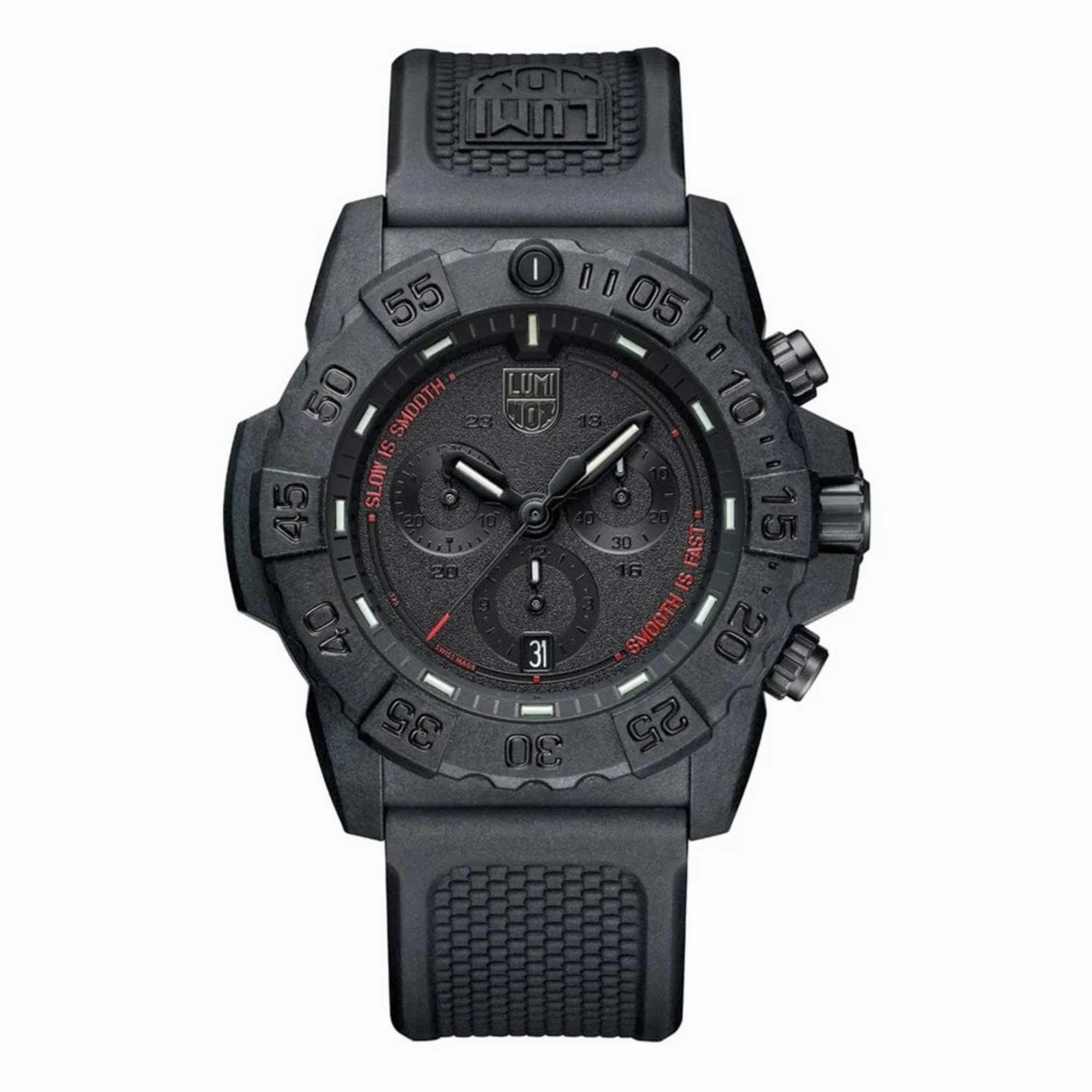 Luminox Men's Watch - Navy Seal Chronograph Military Black Dial Strap | XS.3581.SIS