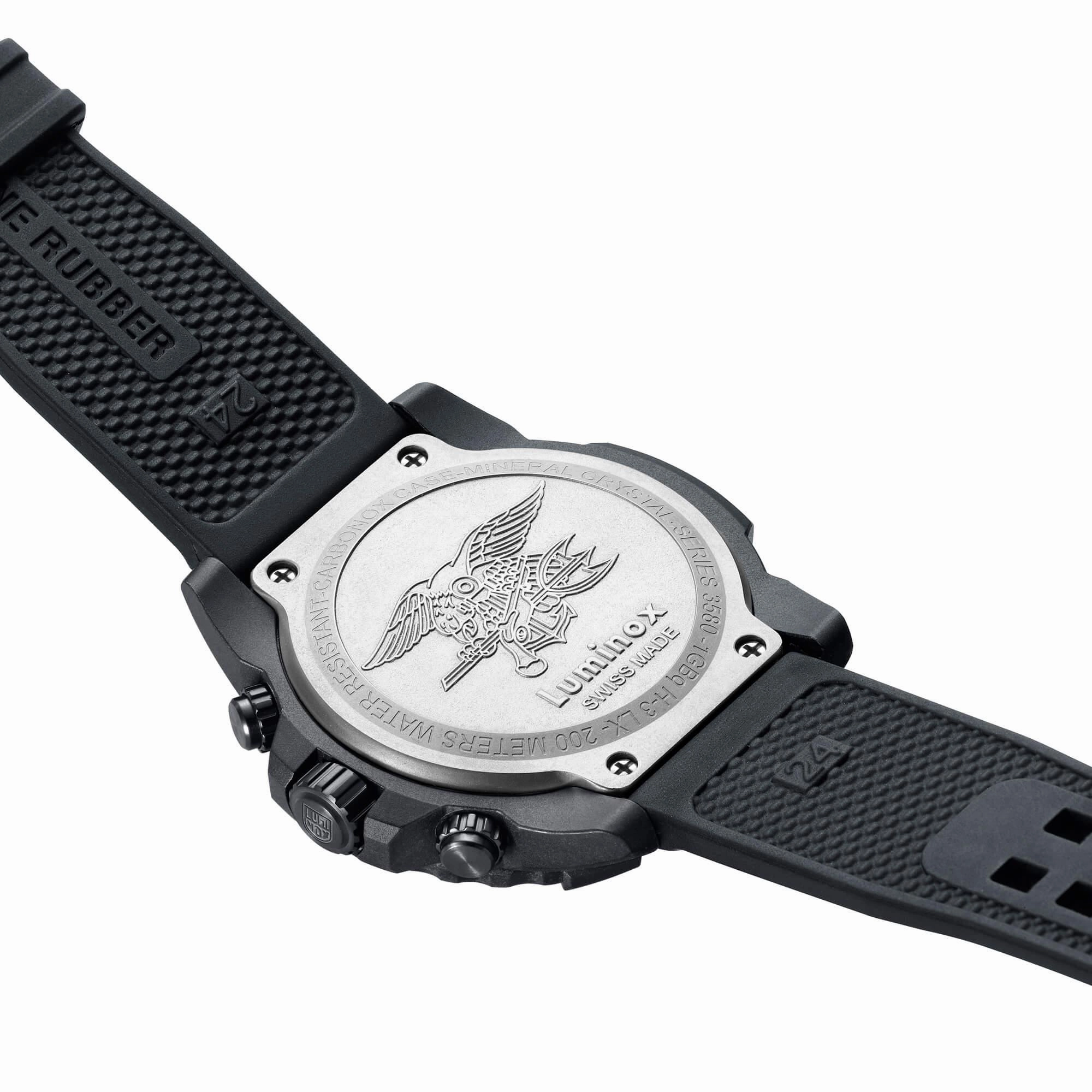 Luminox Men's Watch - Navy Seal Chronograph Military Black Dial Strap | XS.3581.SIS