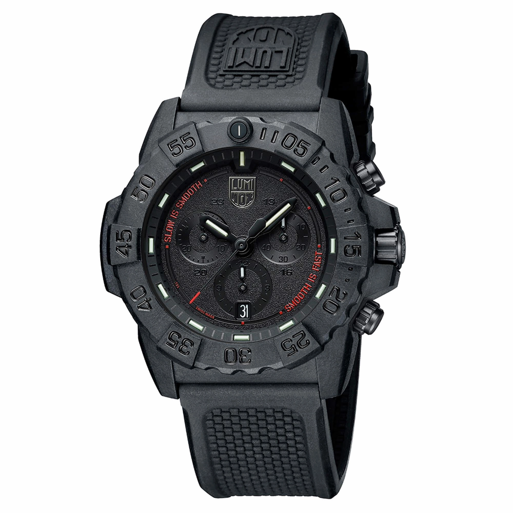 Luminox Men's Watch - Navy Seal Chronograph Military Black Dial Strap | XS.3581.SIS