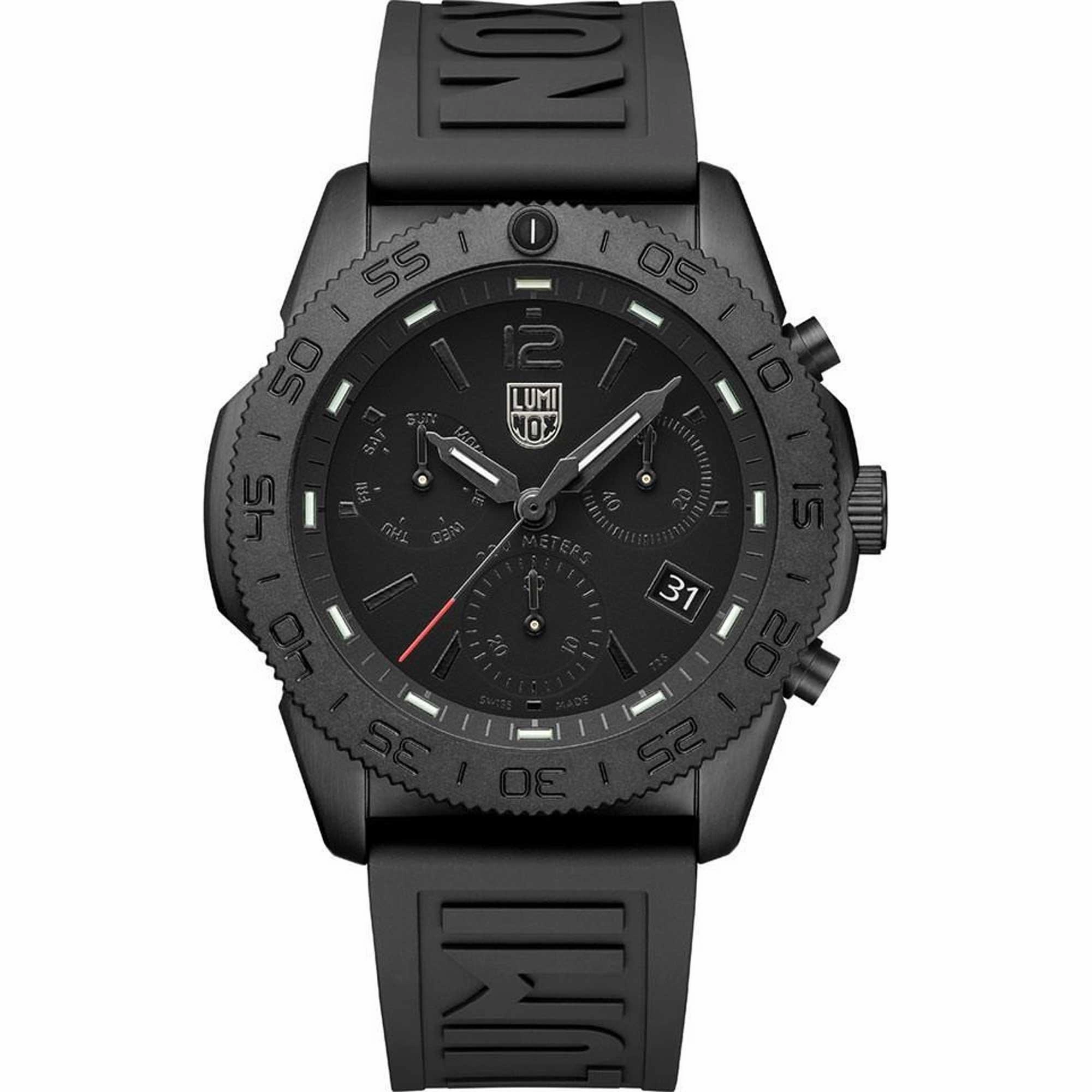 Luminox Men's Watch - Pacific Diver Chronograph Black Dial Rubber Strap | XS.3141.BO