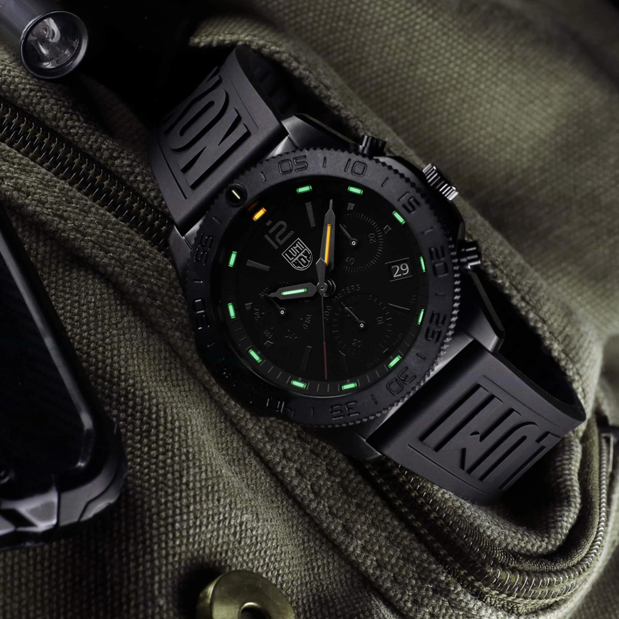 Luminox Men's Watch - Pacific Diver Chronograph Black Dial Rubber Strap | XS.3141.BO