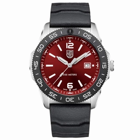 Luminox Men's Watch - Sea Pacific Diver Crimson Red Dial Black Rubber Strap | 3135