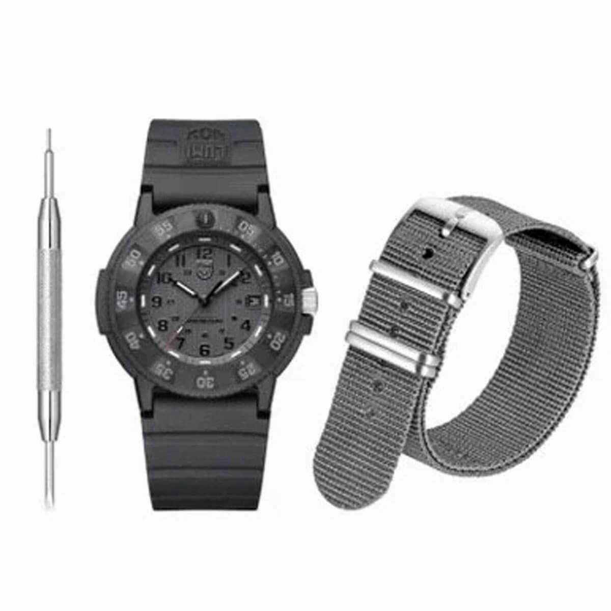 Luminox Men's Watch Set - Sea Navy Seal Black Dial Rubber Strap | 3001.EVO