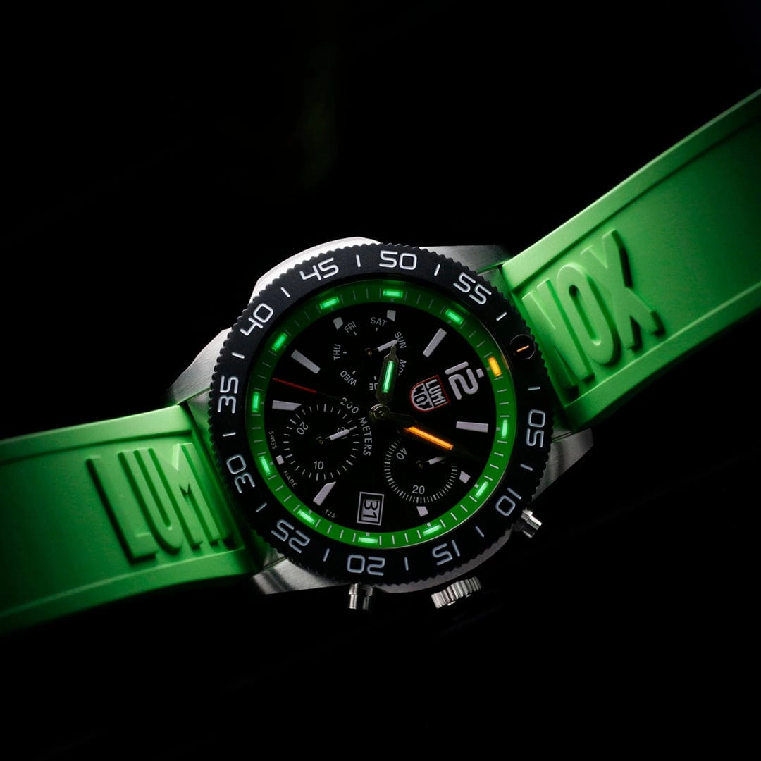 Luminox Pacific Diver Chronograph Dive Genuine Rubber Strap Watch XS.3157.NF.SET