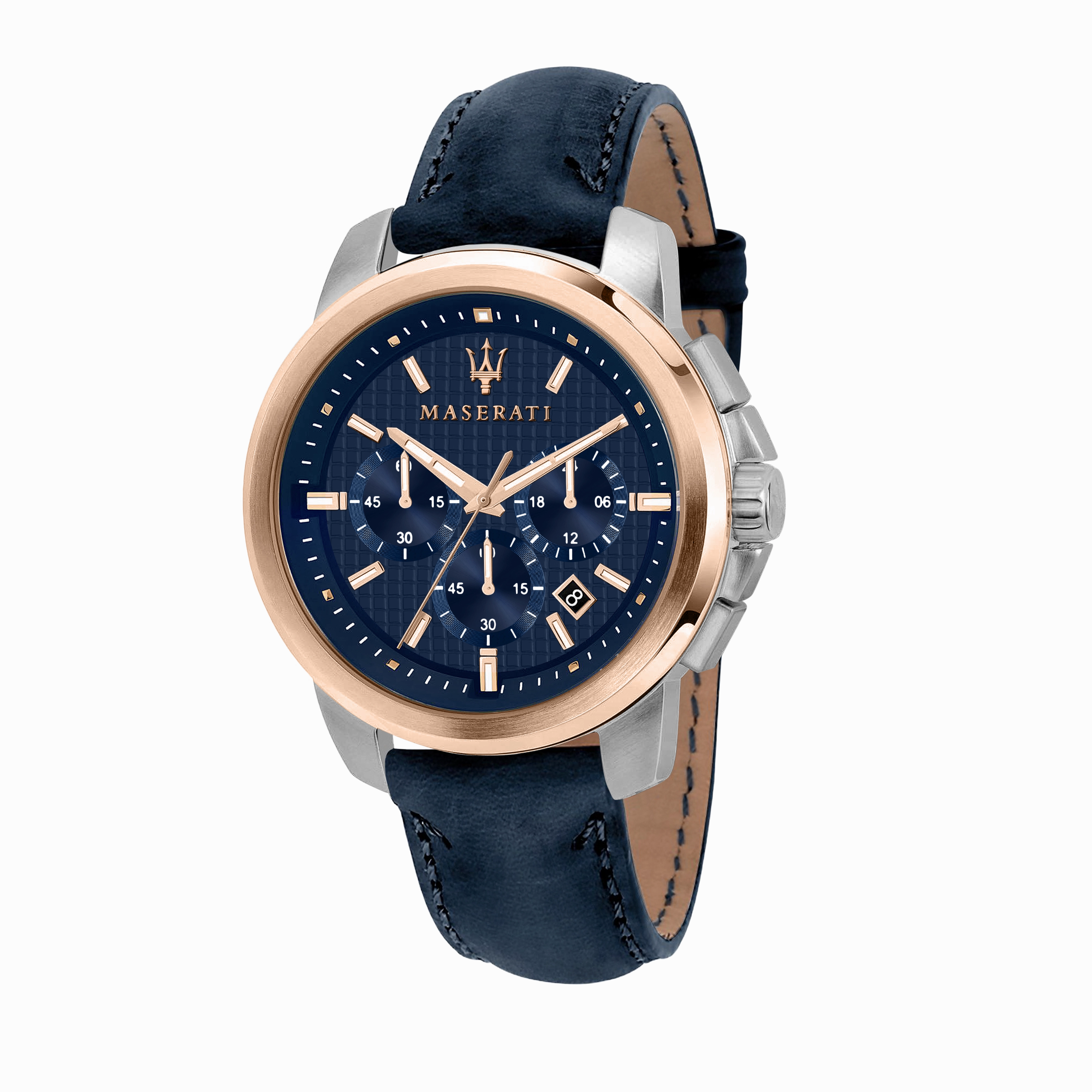 Maserati Successo Navy Blue Chronograph Watch