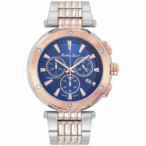 Mathey Tissot Men's Watch - Neptune Chrono Blue Dial Two Tone Bracelet | H912CHRBU