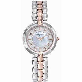 Mathey Tissot Women's Watch - Farah Two Tone Silver and Rose Gold Bracelet | D956BI