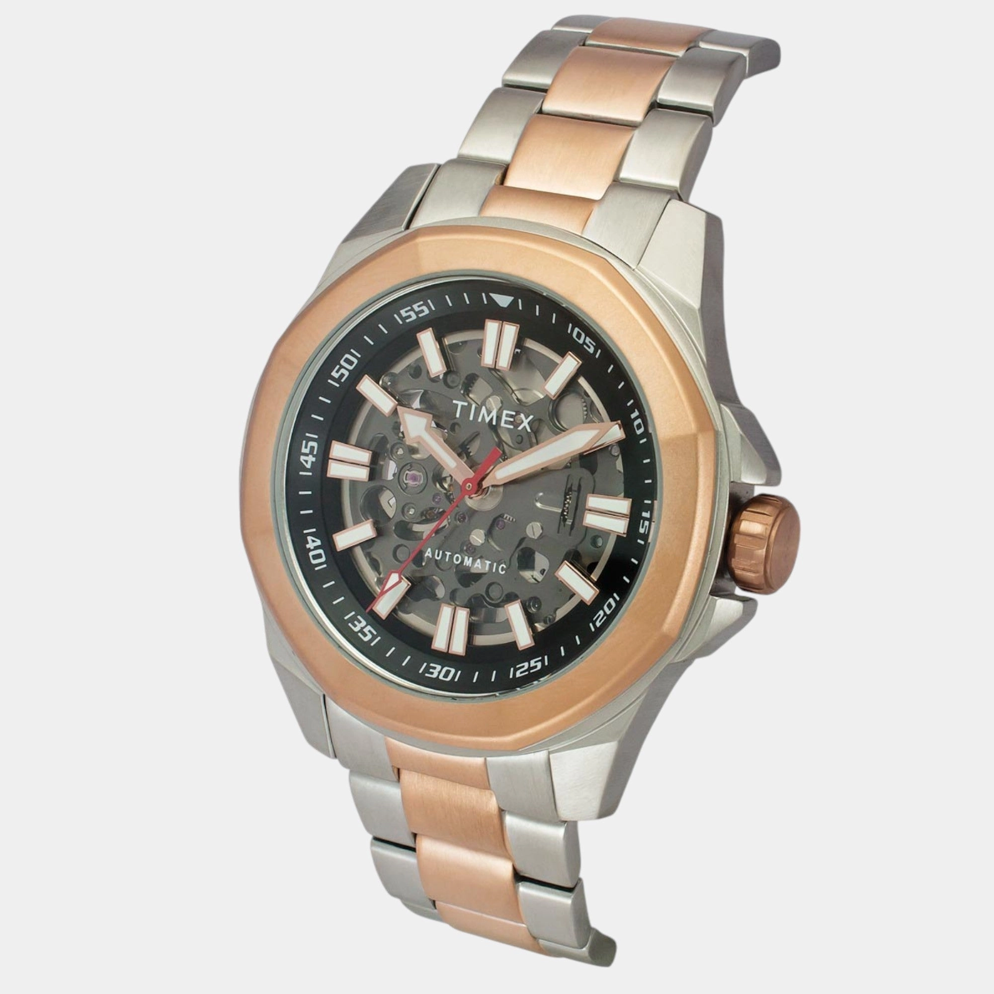 Men Automatic Black Dial Analog Stainless Steel Watch TWEG24102