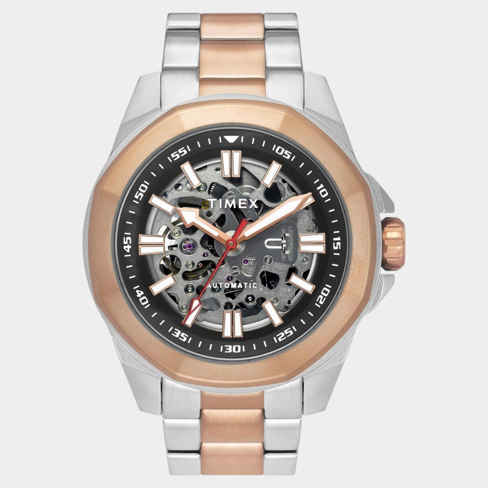 Men Automatic Black Dial Analog Stainless Steel Watch TWEG24102