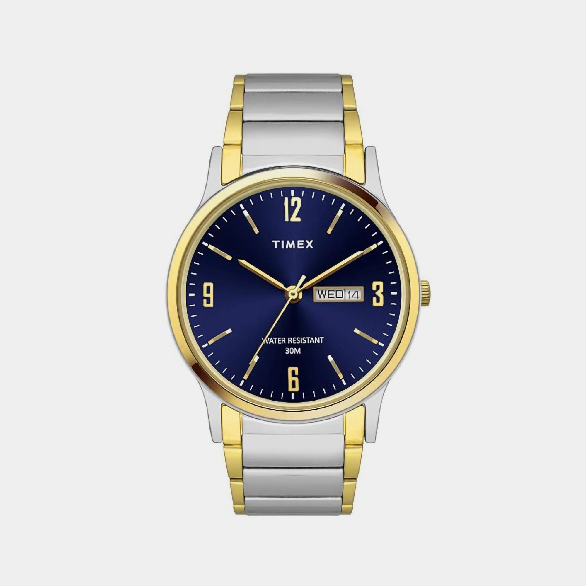 Men Quartz Blue Dial Analog Stainless Steel Watch TW000R436