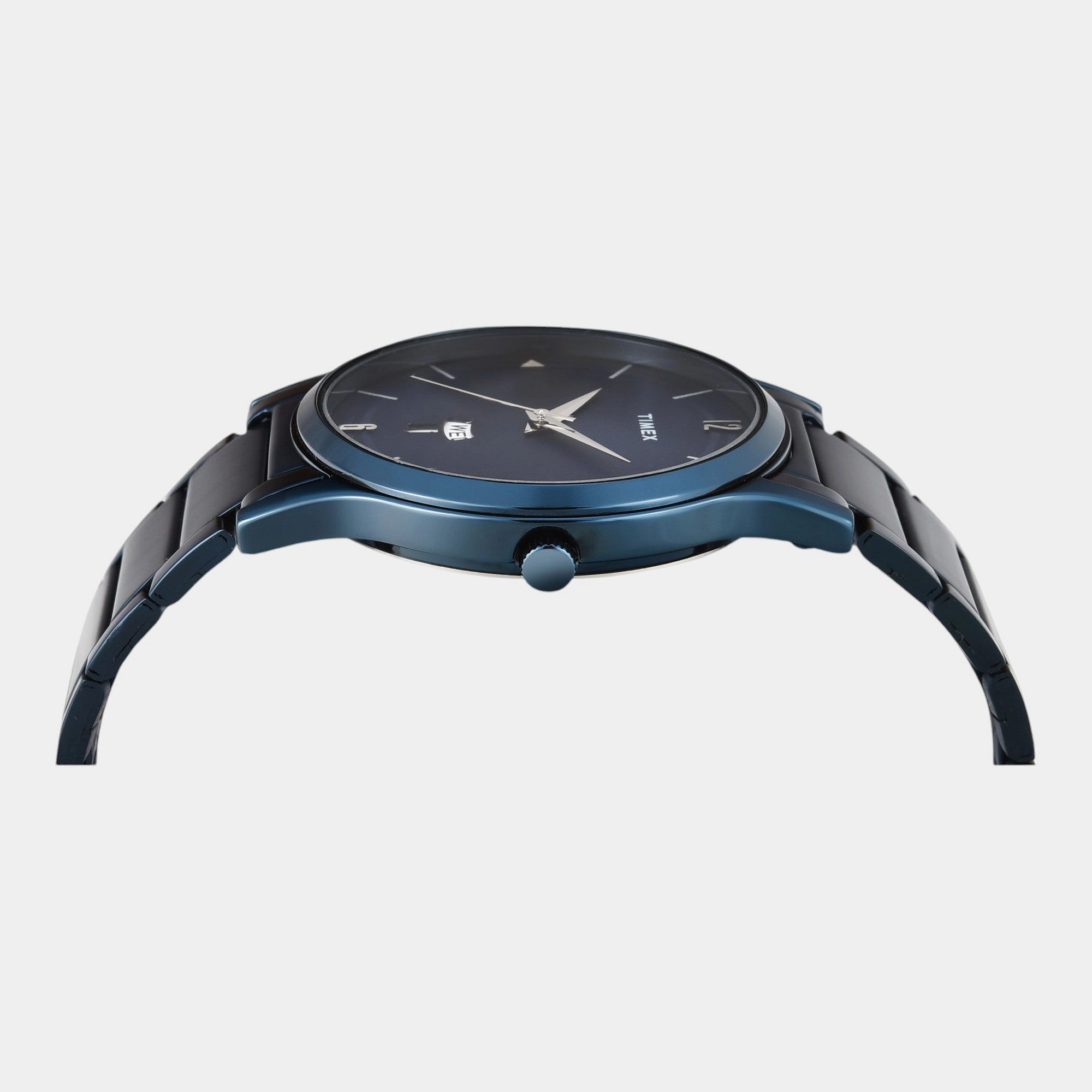 Men Quartz Blue Dial Analog Stainless Steel Watch TW000R460
