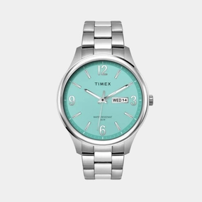 Men Quartz Blue Dial Analog Stainless Steel Watch TWEG18447