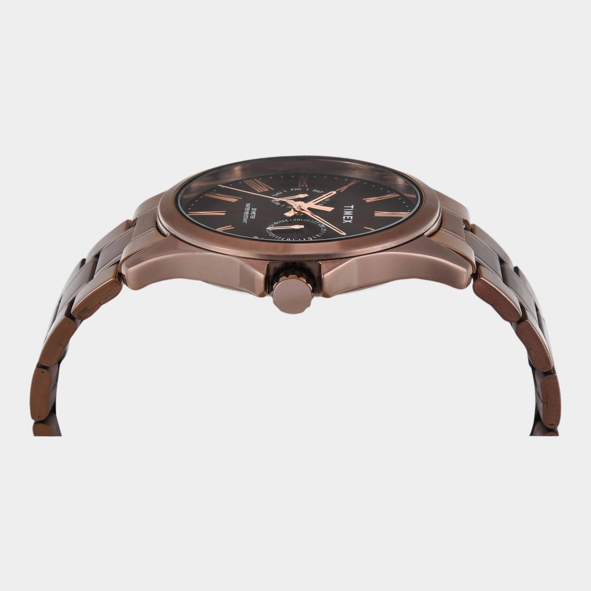 Men Quartz Brown Dial Analog Stainless Steel Watch TW000X136
