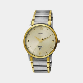 Men's Beige Analog Stainless Steel Watch TW000R426