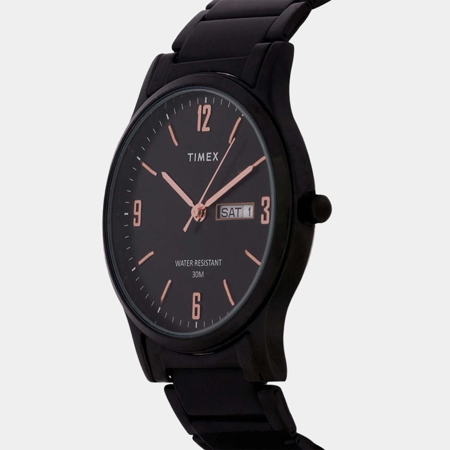 Men's Black Analog Stainless Steel Watch TW000R438