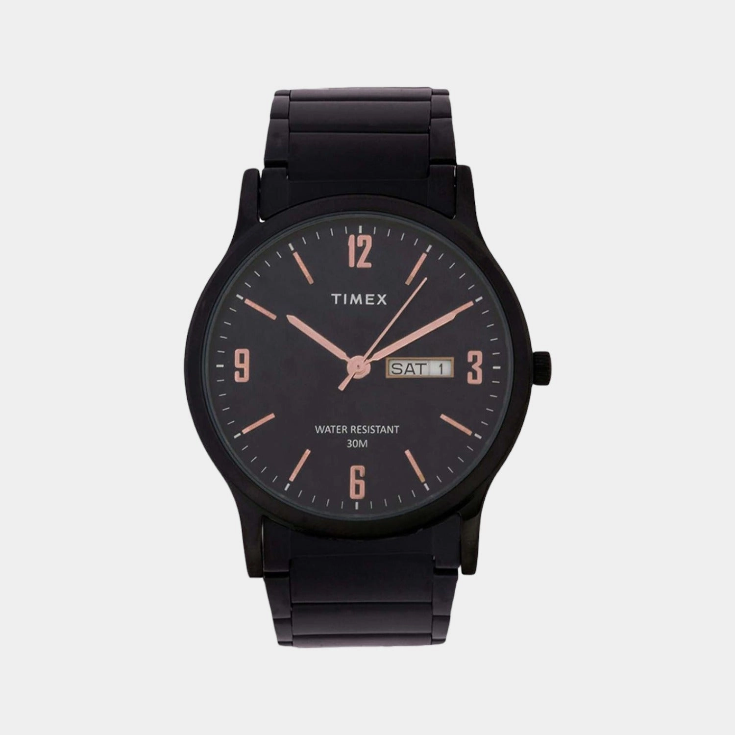 Men's Black Analog Stainless Steel Watch TW000R438