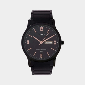 Men's Black Analog Stainless Steel Watch TW000R438