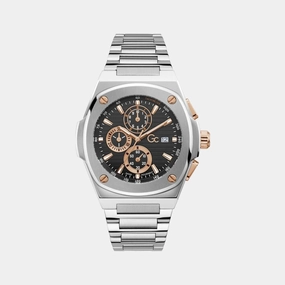 Men's Black Stainless Steel Chronograph Watch Y99001G2MF