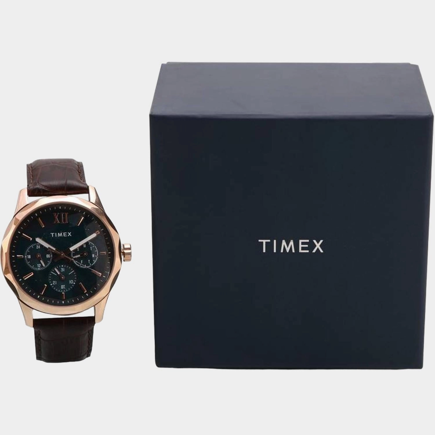 Men's Blue Analog Leather Watch TW0TG7601