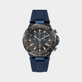 Men's Blue Silicon Chronograph Watch Y81006G5MF