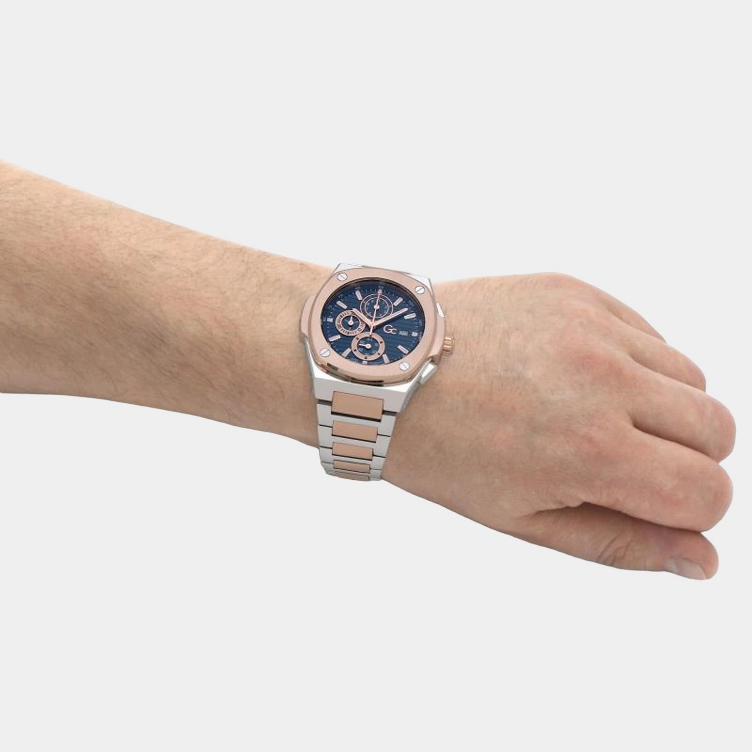 Men's Blue Stainless Steel Chronograph Watch Y99002G7MF