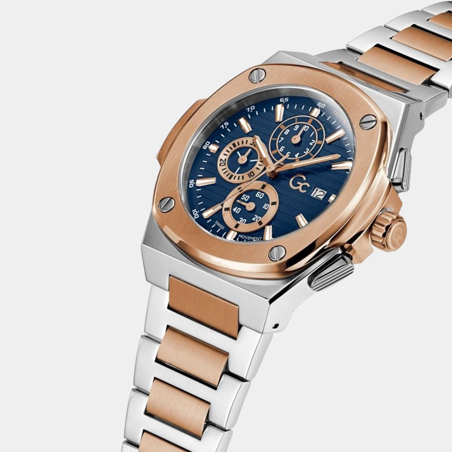 Men's Blue Stainless Steel Chronograph Watch Y99002G7MF