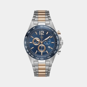 Men's Blue Stainless Steel Chronograph Watch Z07004G7MF