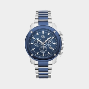 Men's Blue Stainless Steel Chronograph Watch Z13002G7MF
