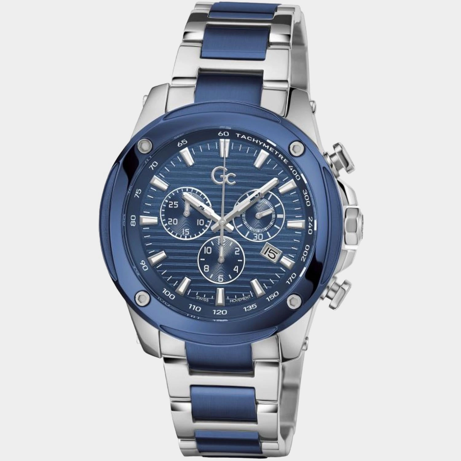 Men's Blue Stainless Steel Chronograph Watch Z13002G7MF