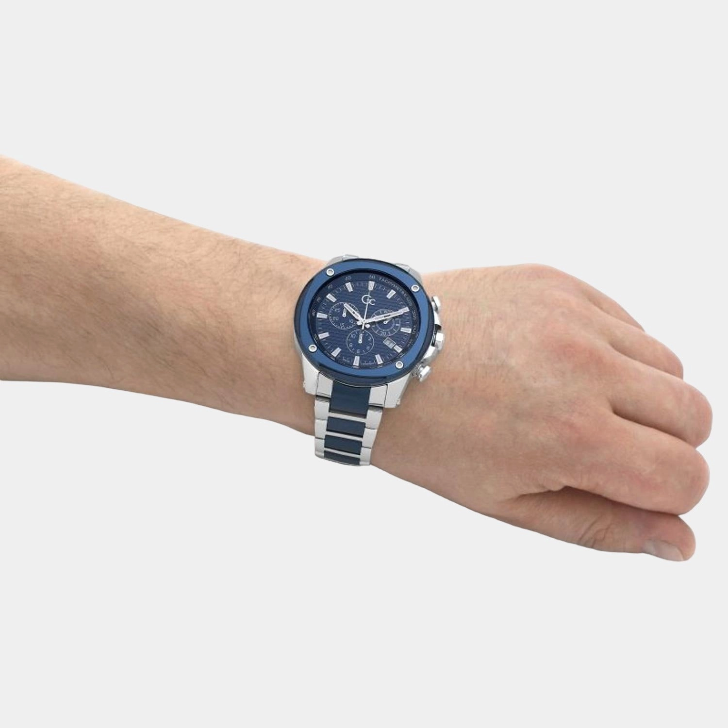 Men's Blue Stainless Steel Chronograph Watch Z13002G7MF