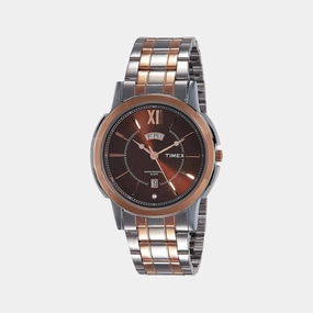 Men's Brown Analog Stainless Steel Watch TW000U312