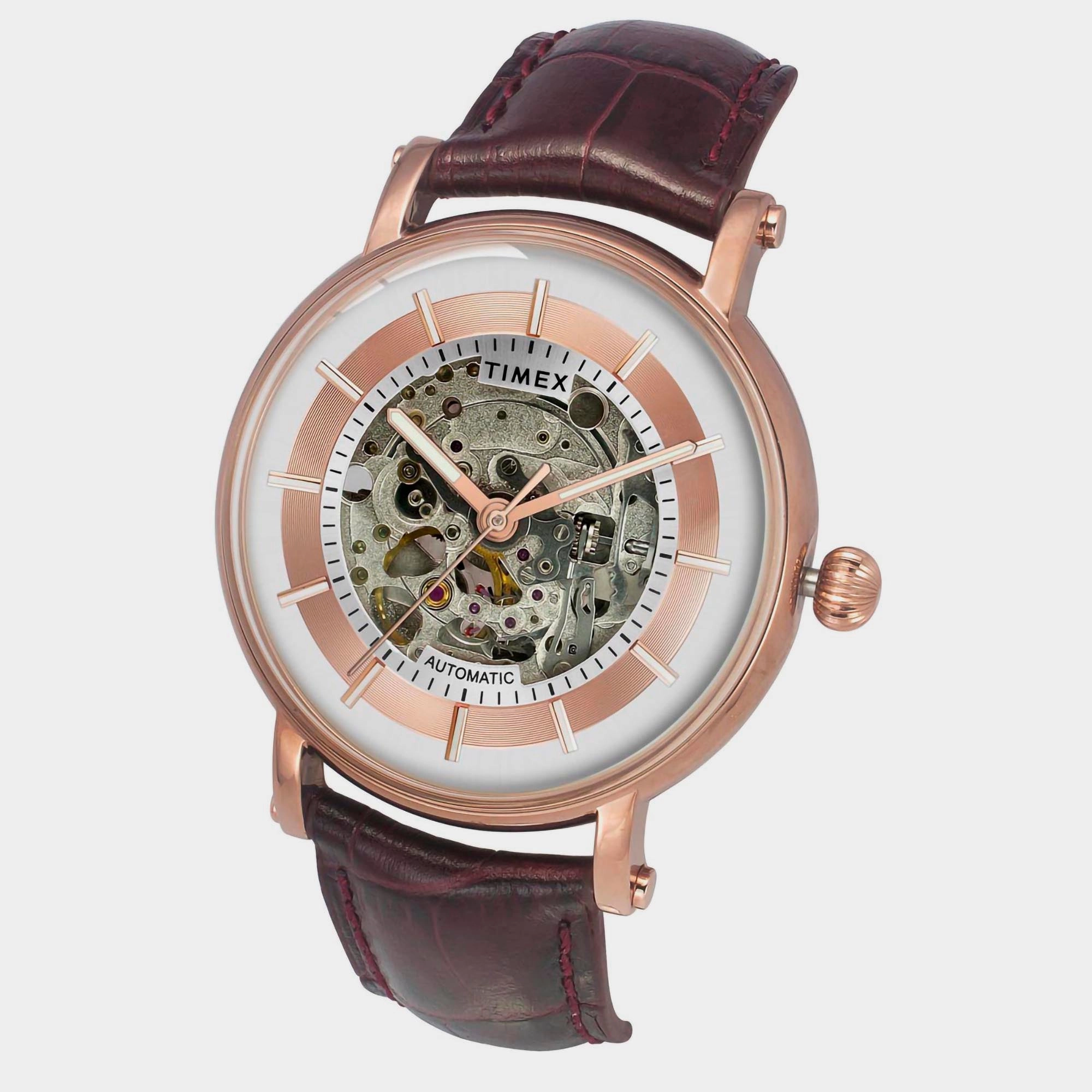 Men's E Class Silver Dial Automatic Leather Watch TWEG16719