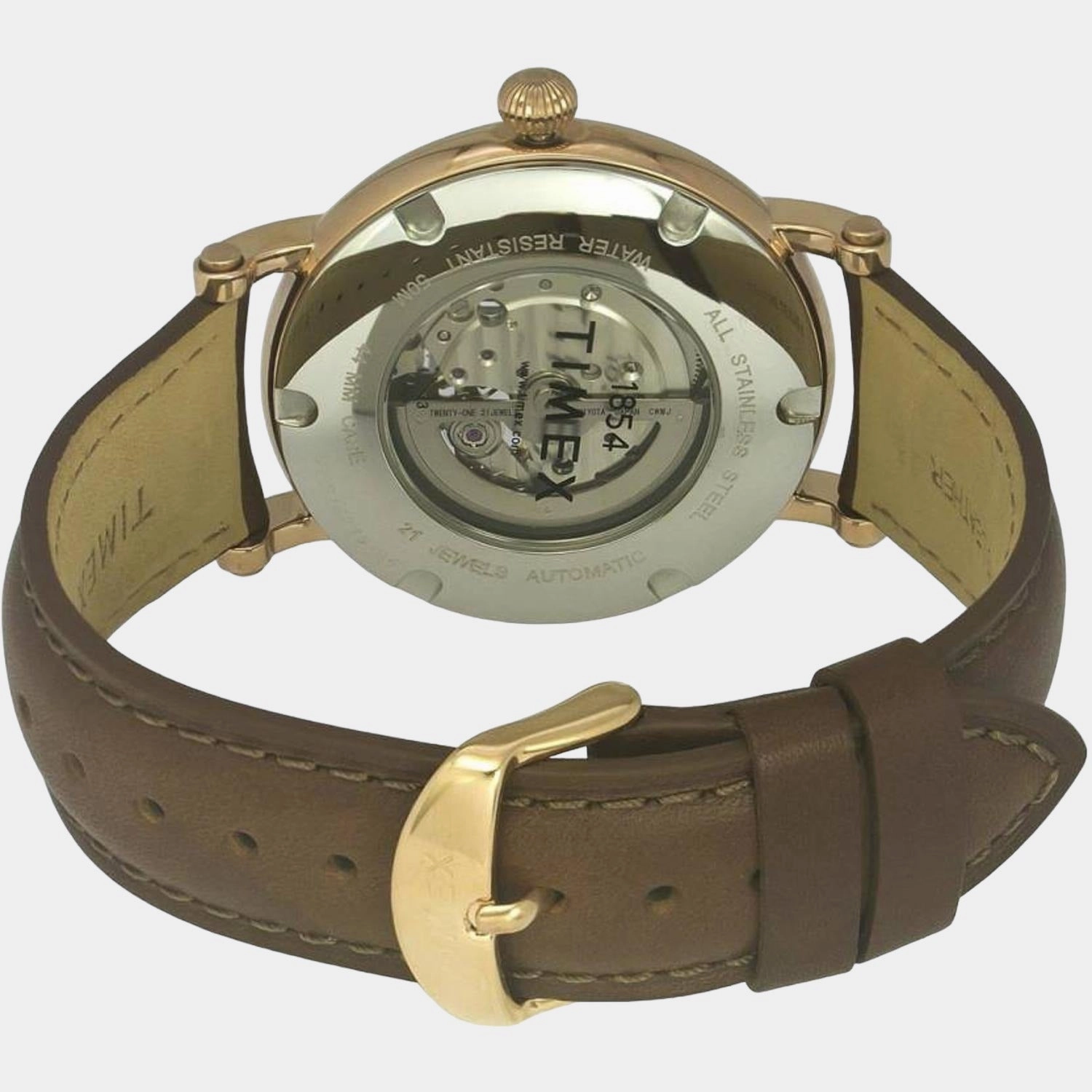 Men's Silver Analog Leather Watch TWEG16715