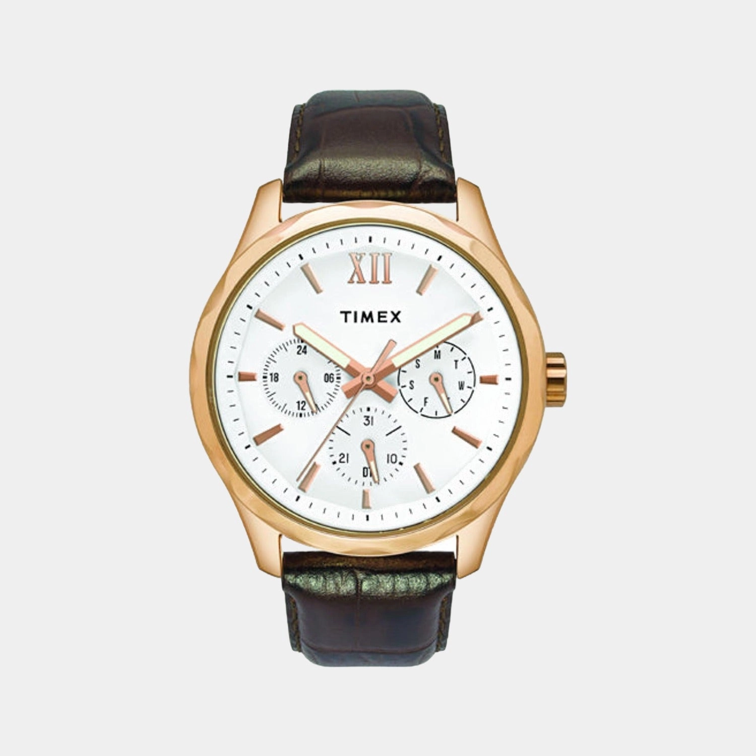 Men's White Analog Leather Watch TW0TG7600