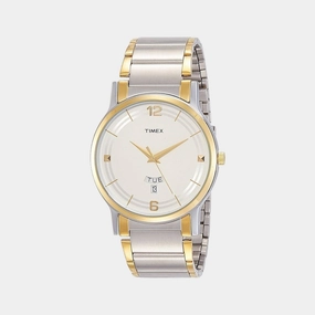 Men's White Dial Analog Stainless Steel Watch TW000R424