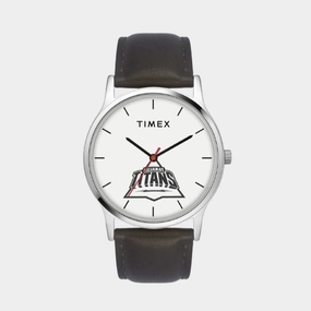 Men White Analog Leather Watch TW00ZR563
