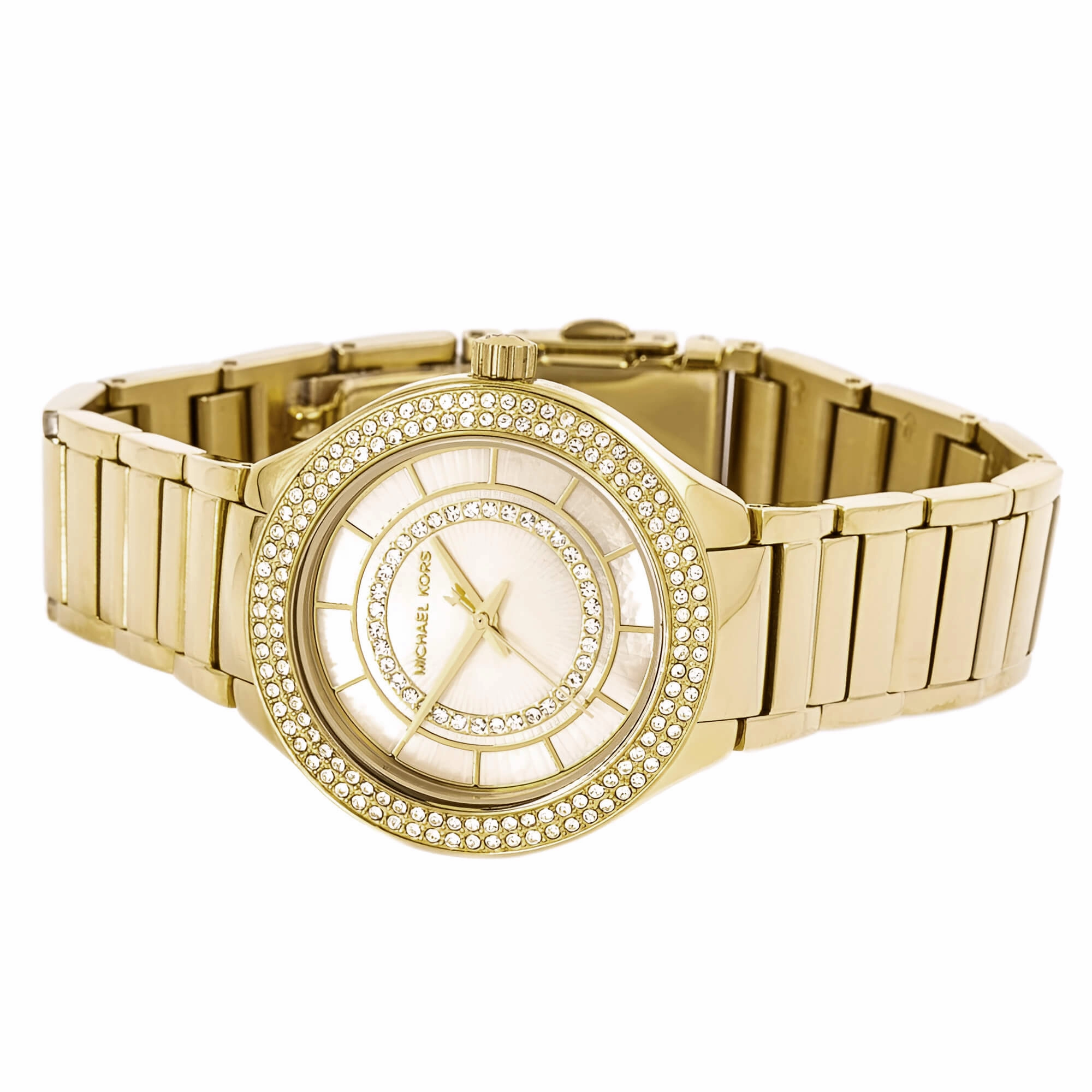 Michael Kors MK3801 Mini Kerry Womens MOP Dial Crystal Watch