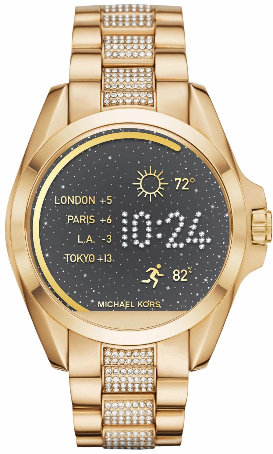 Michael Kors Watch Access Bradshaw Gold Tone CZ Smartwatch D